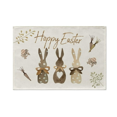 

LASHALL HOME ACCESSORIES Easter’s Day Table Runner Merry Tablecloth Holiday Table Decorations(Buy 2 Receive 3)