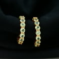 thumbnail image 3 of Rosec Jewels Natural Peridot Hoop Earrings for Women - August Birthstone Earrings - AAA Quality - Ready to Gift with Jewelry Box, 10K Yellow Gold, 3 of 6