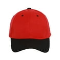 thumbnail image 2 of Two-Tone Adjustable Baseball Cap, Red Black, 2 of 4