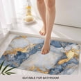 thumbnail image 6 of Blue Golden Marble Doormat Outdoor Entrance 18"x30", Modern Abstract Ink Painted Art Absorb Moisture Dirt Door Mats, Non-Slip Rubber Backing Floor Mats Indoor, Low-Profile Front Door Rugs, 6 of 9