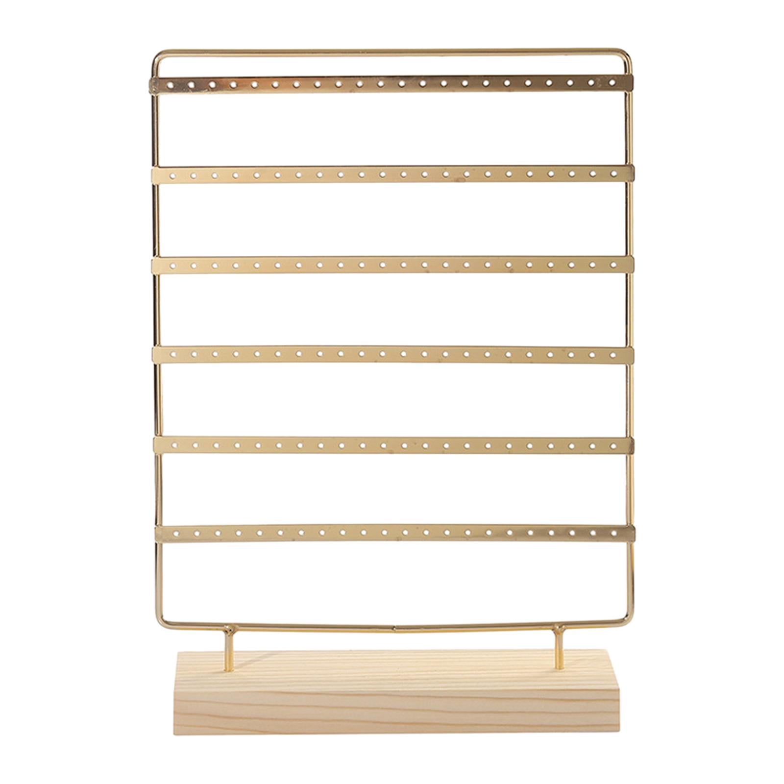 Segolike Earring Display Stand Jewelry Organizer Multipurpose, Hanging Jewelry Stand, Ear Stud Rack for Women Girl Dresser Home Vanity gold