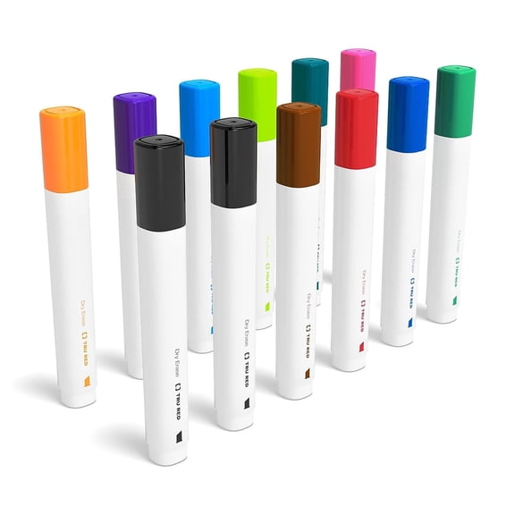 Staples TRU RED Dry Erase Markers Chisel Tip Assorted 36/Carton TR54567-CCVS