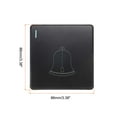thumbnail image 2 of Uxcell Doorbell Switch Panel Resettable PC Panel Black AC 250V 10A 86mm x 86mm, 2 of 6