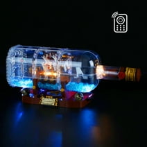 LIGHTAILING Led Lighting Set with a Remote Control for Ship in a Bottle Building Blocks Model, Light Kit Compatible with Legos 21313 (Not Include the Building Set)