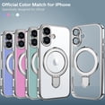 thumbnail image 4 of Funda GUAGUA para iPhone 16 de 6.1 pulgadas con soporte magnético, plata, 4 of 9
