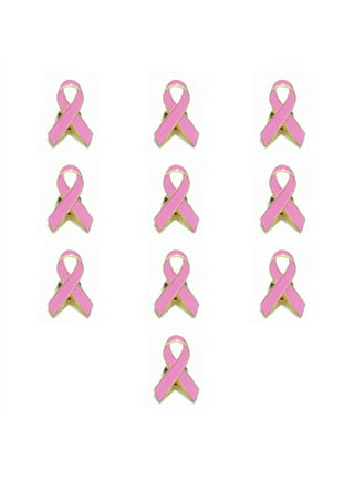  90 Pieces Breast Cancer Awareness Charms Hope Ribbon