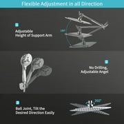 VXV 7-setting shower Head, 8” Rain Shower Head with Handheld Spray Combo, 11 Extension Arm Height Adjustable, High Pressure Shower Heads, chrome