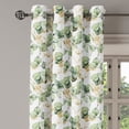 thumbnail image 3 of Ambesonne Leaves Grommet Curtain, Tropical Eucalyptus Pattern, 50"x60", Camel Reseda Green White, 3 of 5