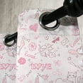 thumbnail image 3 of Ambesonne Love Grommet Curtain, Kissing Birds Eros Cats, 50" x 120", Pale Coral Pink Brown, 3 of 6