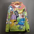 thumbnail image 4 of Adventure Time Jake The Dog Mens Womens Novelty Hoodie 3D Print Pullover Hooded Long Sleeve Sweatshirts Tops Blouse with Pocket, 4 of 8