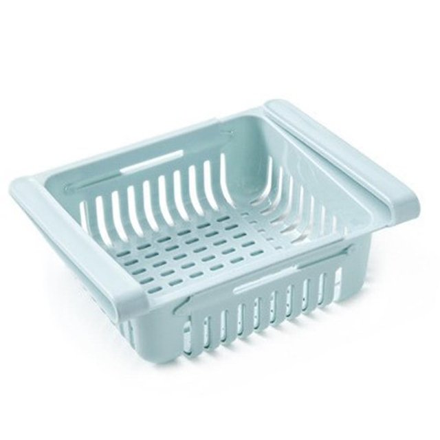 Caja de almacenamiento plegable para nevera con organizador de cajón Caja de almacenamiento para nevera Keep Fridge (1 paquete) azul. Afortunado Sencillez