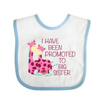 Inktastic I Have Been Promoted to Big Sister Pink Girls Baby Bib