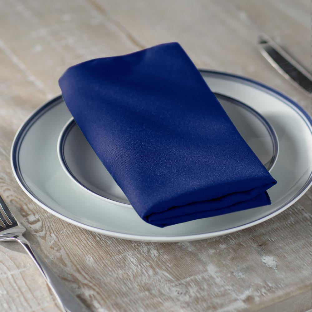 La Linen Pack-10 Polyester Poplin Napkin 18 by 18-Inch, Light Blue