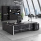 thumbnail image 2 of Minimalist Modern Office Desk Standing L Shaped Supplies Corner Computer Desks Bookshelf Drawers Escritorio Modern Furniture My Lux Decor Round, 2 of 30