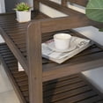 thumbnail image 6 of New Ridge Home Goods Abingdon Wood Large Bench with Back and Shelf in Espresso, 6 of 9