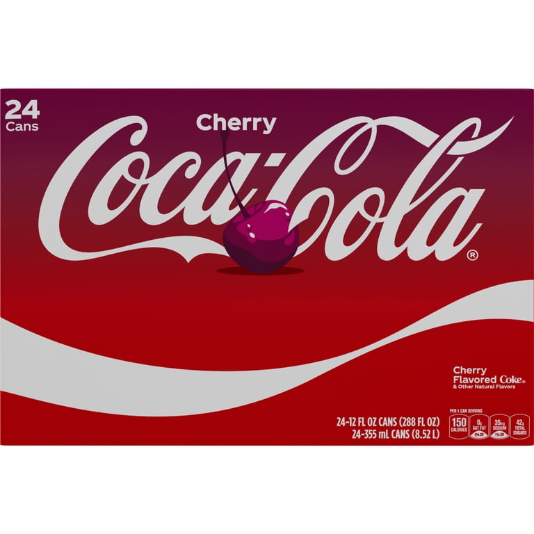 Coca-Cola Cherry Soda Pop Cans, 12 fl oz, 24 Pack - Walmart.com