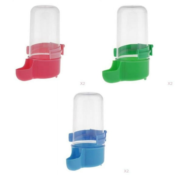 Bird Cage Feeder Parrots Pet Water Bottle for Birds Macaws Parakeets 6Pack