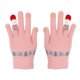 thumbnail image 1 of par de guantes de pantalla táctil navideños de invierno de color rosa, 1 of 5