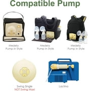 Maymom MyFit Flange Set 21 mm Two-Piece Breastshield Base Connector Valve Membrane Compatible with Selected Medela Breast Pumps