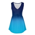 thumbnail image 4 of Women Tank Top Flowy Ruffled Sleeveless V Neck Tank Top Blouse with Waist Tie Casual Elegant Shirt Size S, 4 of 4
