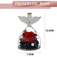 thumbnail image 2 of Rosa eterna con forma de ángel para niña, cubierta de cristal, regalo de vacaciones, decoración de rosas, regalo de cumpleaños para amigos y familiares, 2 of 5