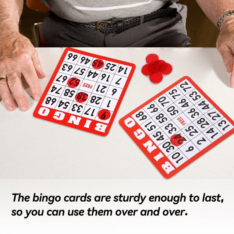 GSE 100-Pack Reusable Bingo Cards, Large Print photo 4