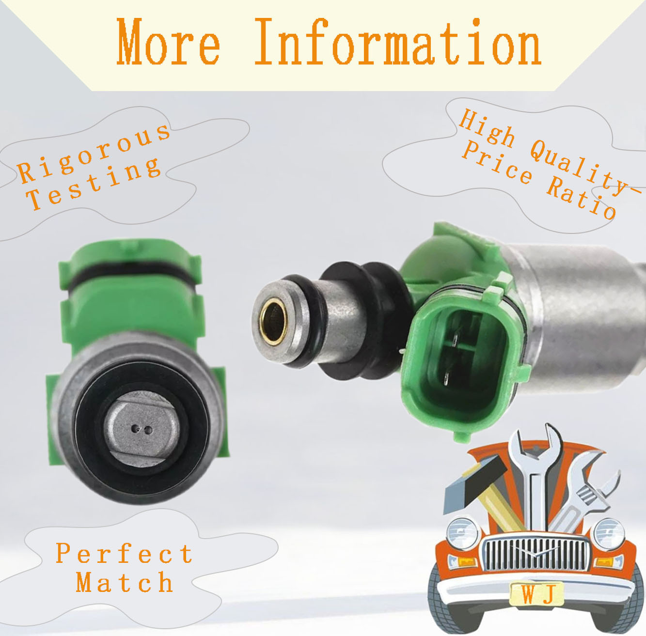 Pack of 4PCS Fuel Injector 23250-16170 23209-16170 Compatible with TOYOTA CORONA 1.6L RHD 4AFE 1996-2001