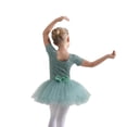 thumbnail image 2 of LYMAYTER Girls Ballet Leotards Summer Short Sleeve Sparkly Tutu Skirt Dance for Costume 3-11Y, 2 of 8