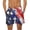 A, variant on Men's American Flag Swim Trunks USA 4th of July Patriotic Board Shorts Quick Dry Lined Beach Shorts