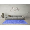 thumbnail image 3 of Ahgly Company Indoor Square Oriental Blue Industrial Area Rugs, 5' Square, 3 of 4