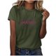 thumbnail image 1 of Fiudx Ofertas y Liquidaciones Camiseta Casual de Manga Corta con Cuello Redondo y Estampado de Letras para Mujer, 1 of 4