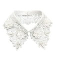 thumbnail image 2 of Detachable Collar, Multicolor Lace Flower Collar, Water Soluble Embroidery Collar, Elegant Fake Collar for Women, Dresses, Vintage Style, Delicate Detail, Gift for Her Baberdicy, Ideal for Women, 2 of 4