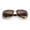 Gold Gradient Brown, variant on Mens Rectangular Expose Lens Designer Sport Metal Rim Sunglasses Gold Solid Brown