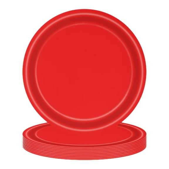 Virelaxpo 10-Count Christmas Themed Paper Plates, Red and Green Dinner Plates for Holiday Parties, Disposable Tableware for Festive Decorations