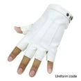 thumbnail image 2 of TELOLY Fingerless Driving Gloves Pu Leather Outdoor Sport Halloween Half Finger Glove for Men Women Teens, 2 of 7
