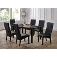 thumbnail image 6 of Eugene Parsons Dining Chairs, Black Faux Leather, (Set of 2), 6 of 7