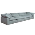 thumbnail image 3 of Sunset Trading Puff 4PC Slipcovered Modular Fabric Sectional Sofa in Blue, 3 of 8