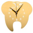 thumbnail image 5 of FONDOTIN Golden Acrylic Tooth Shaped Clock Silent Decorative For Home Decoration 1Set, 5 of 8