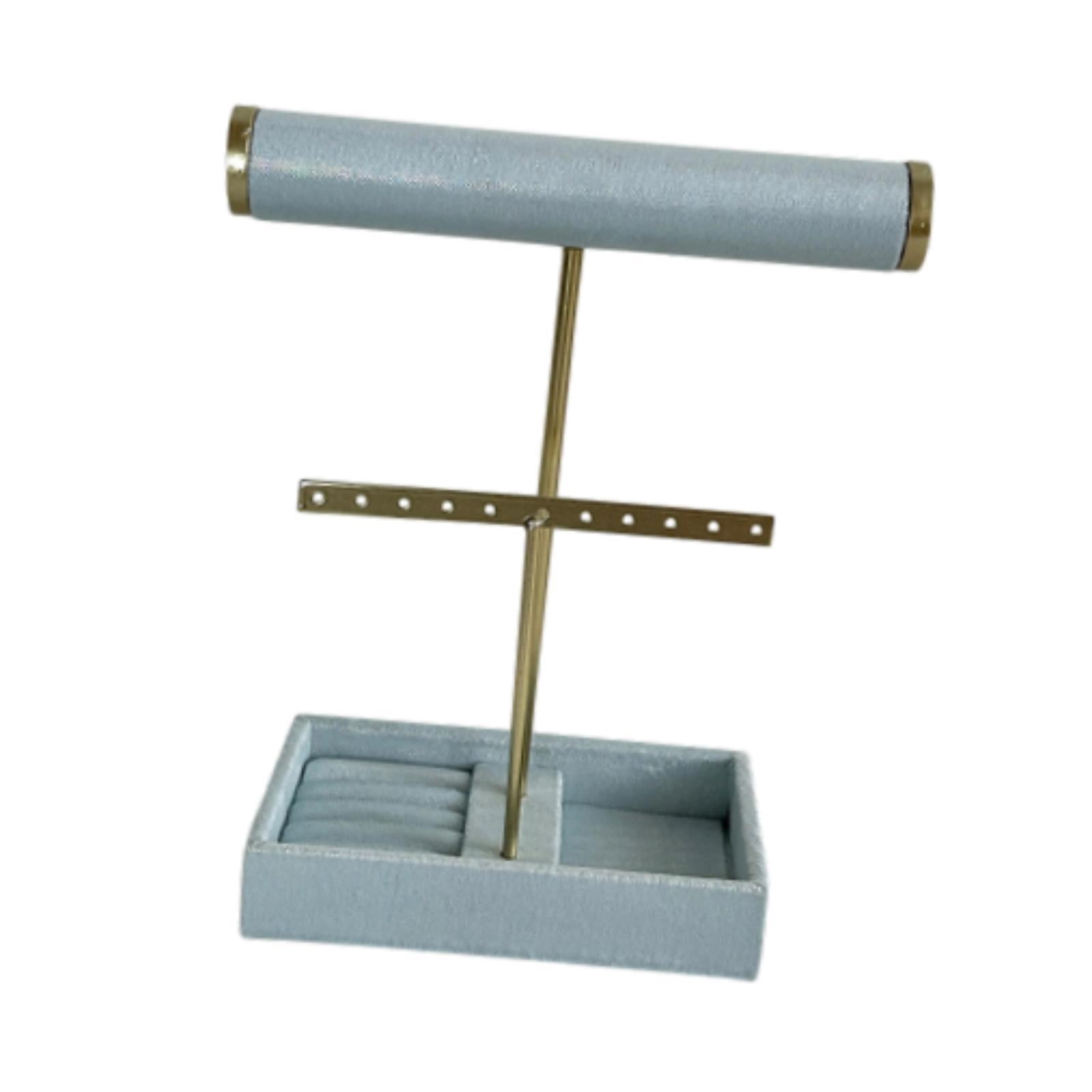 QccHieUs Jewelry Organizer Stand Bracelet Holder Display Hanger Modern Room Decor Jewelry Blue