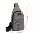 thumbnail image 4 of Men's Casual Outdoor Chest Bag Mountaineering Cycling Shoulder Bag Waterproof Sports Small Messenger Bag, 4 of 4