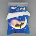 thumbnail image 2 of Ambesonne Cartoon Bedding Set 3 Pcs, Cat, Twin, Yellow Blue, 2 of 3