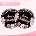 thumbnail image 4 of Cekivina 20 piezas de platos negros y oro rosa de 23 cm para cumpleaños, 4 of 6