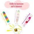 thumbnail image 4 of Cat Teaser Toys Interactive Cat Wand with Bells Feather Toy with Soft Furry Tail 3 Pack Funny Cat Toys for Indoor Cat & Kitten, 4 of 7