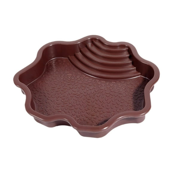 Milaget Reptile Water Bowl Reptile Water Dish for Bearded Dragons Gecko Pet Supplies Brownish red