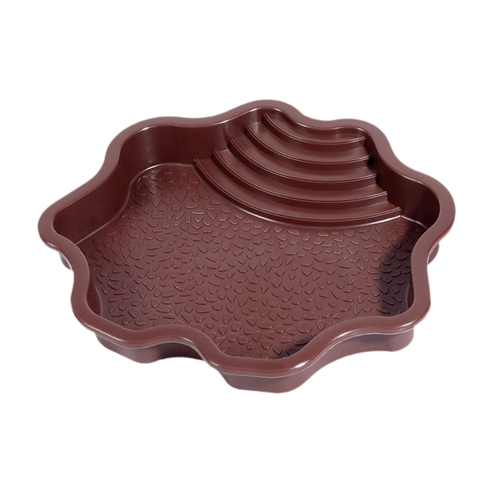 Bothyi Reptile Water Bowl Reptile Water Dish for Bearded Dragons Gecko Pet Supplies Brownish red