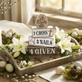 thumbnail image 2 of Decoración de mesa de Pascua con sombreado de líneas «He Is Risen», madera, 4 unidades, 2 of 7