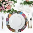 thumbnail image 5 of Ryvnso Leopard Checkered Pattern Round Plate Mats Dining Table Placemat 1 Piece for Holiday Decoration, 5 of 7