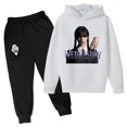 thumbnail image 3 of Sudadera con capucha Wednesday Adams para niños, sudadera con capucha para niños y niñas, sudadera estampada para niños pequeños de 3 a 12 años, conjunto deportivo, abrigo, ropa negra, 3 of 5