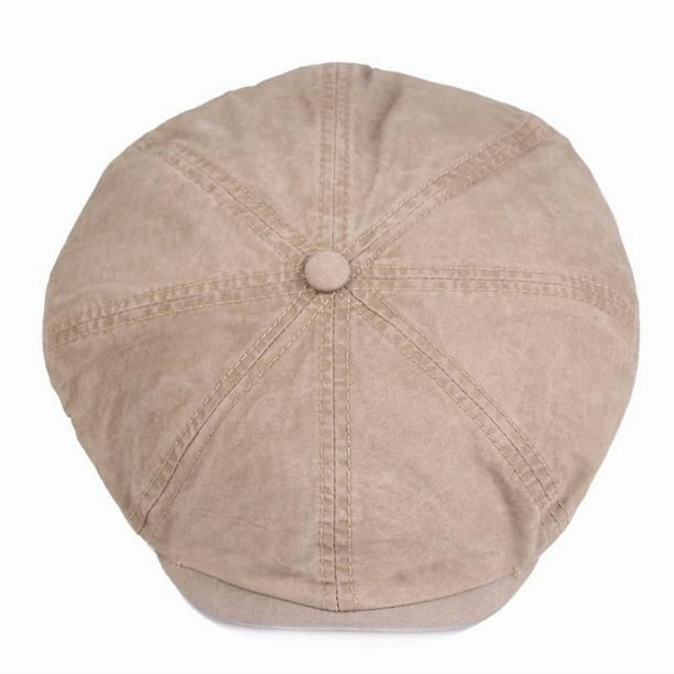 Boina de pintora para mujer, gorra plana, holgada, multifuncional, para actividades al aire libre Caqui