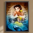 thumbnail image 1 of Cuadros Decorativos 5D DIY taladro redondo completo diamante pintura princesa campana decoración del hogar arte artesanal Wdftyju de costura negro 4 estilos, 1 of 7
